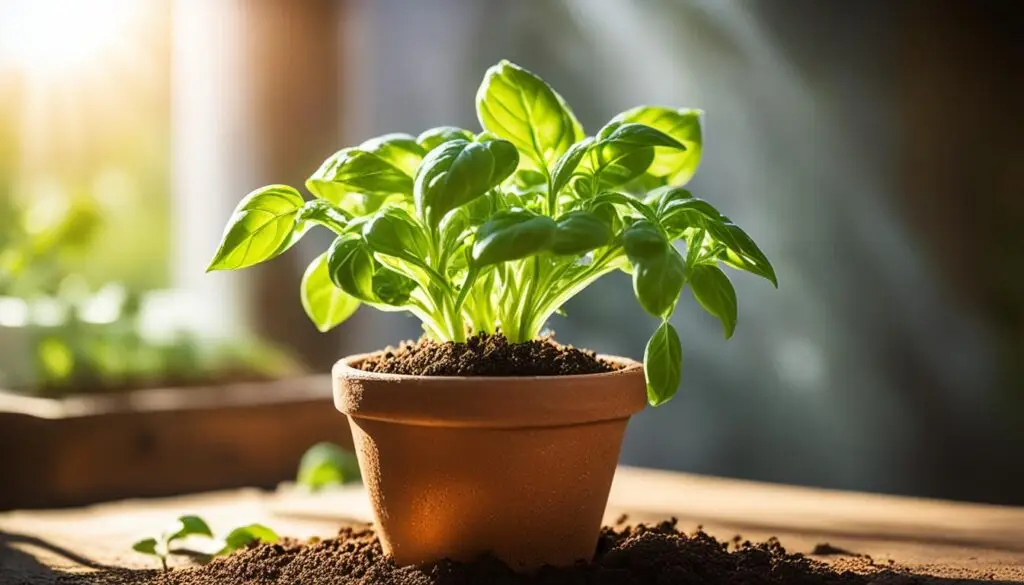 growing basil