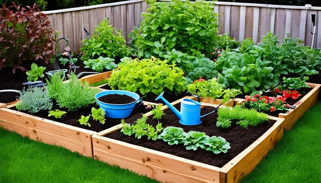 Raised bed gardening