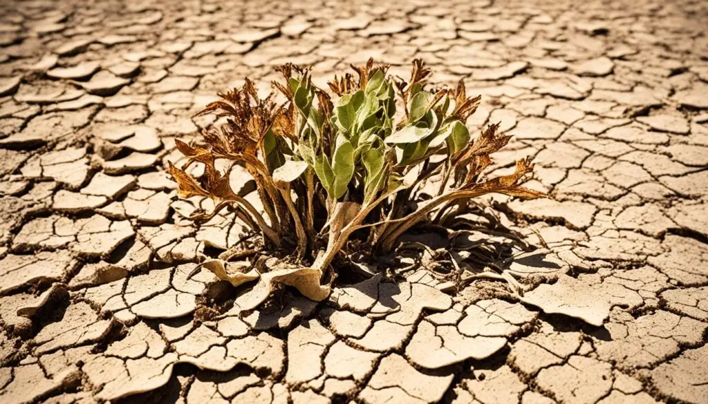 how does a plant respond to decreased levels of water during a drought?