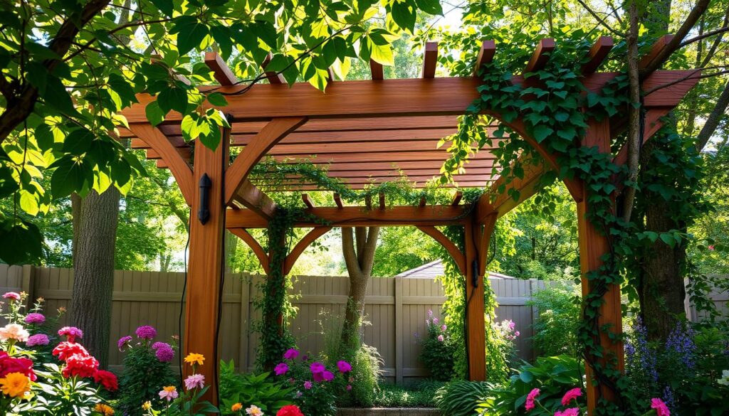 Backyard arbor design