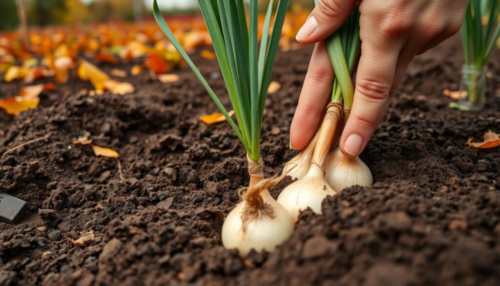 Onion planting depth