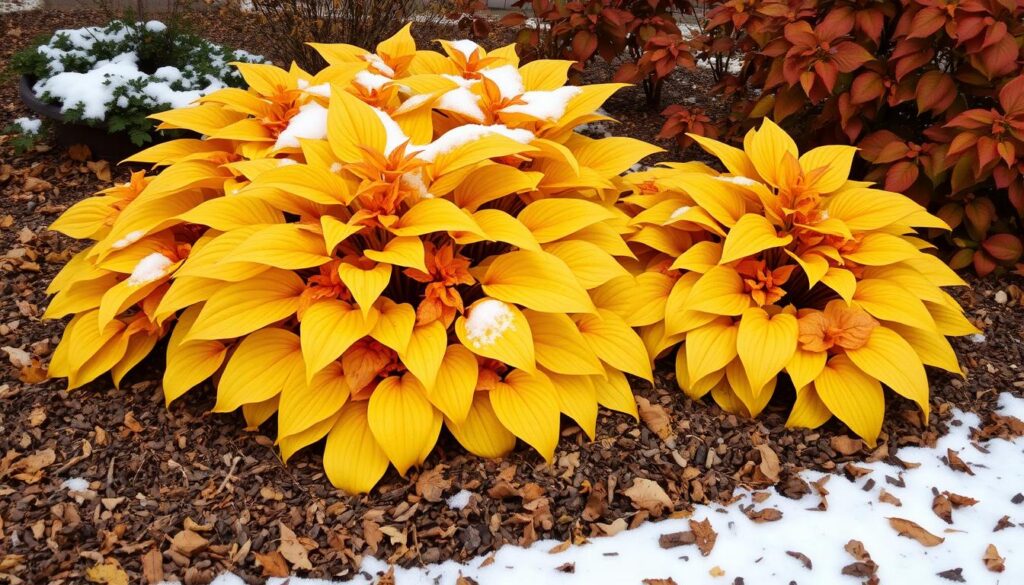 Protecting hostas for winter