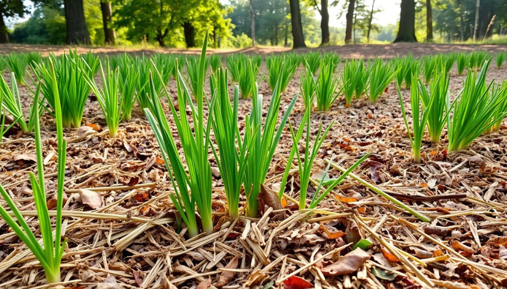 mulching onions