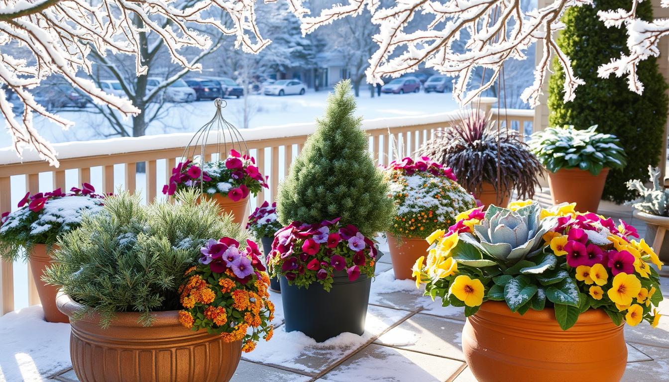 winter container gardening