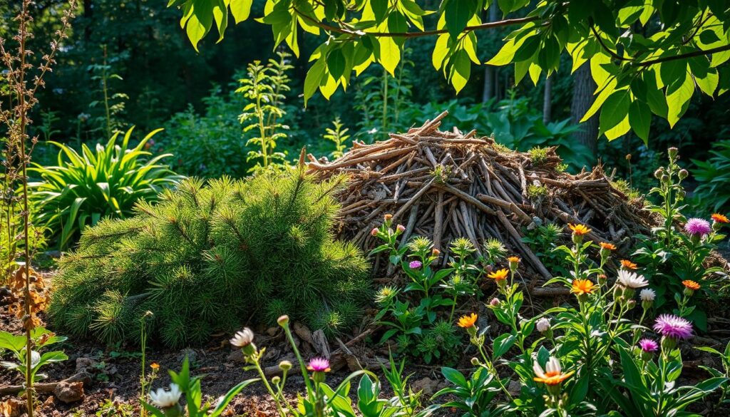 Composting Christmas trees