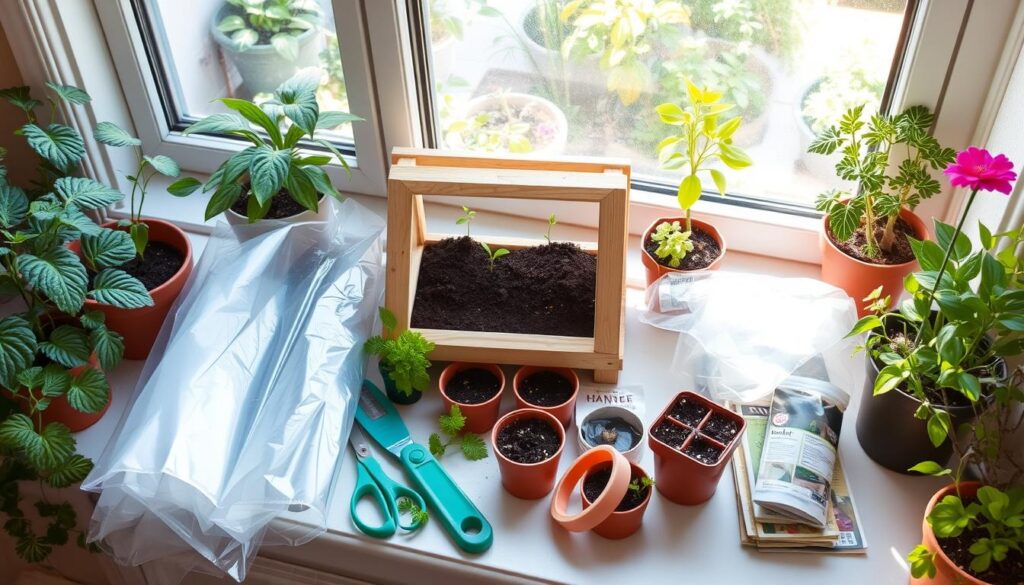 DIY Windowsill Greenhouse Materials