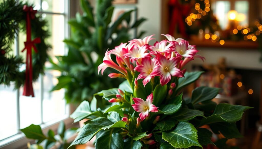 christmas cactus blooming