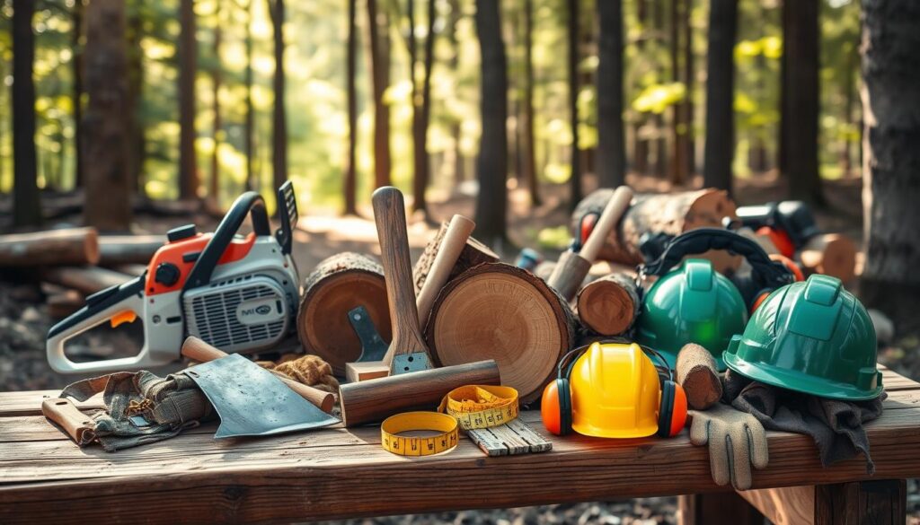 Logging Tools and Safety Gear