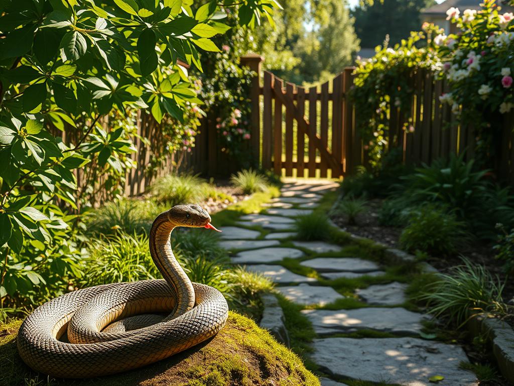 snake in a garden