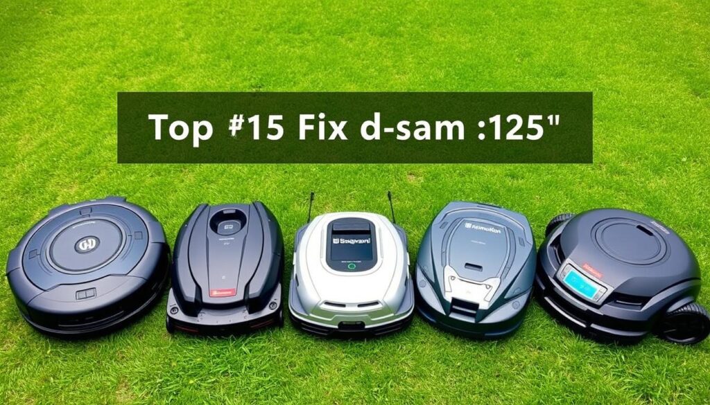 All five top robotic lawn mowers of 2025 displayed together - top 5 robotic lawn mowers 2025