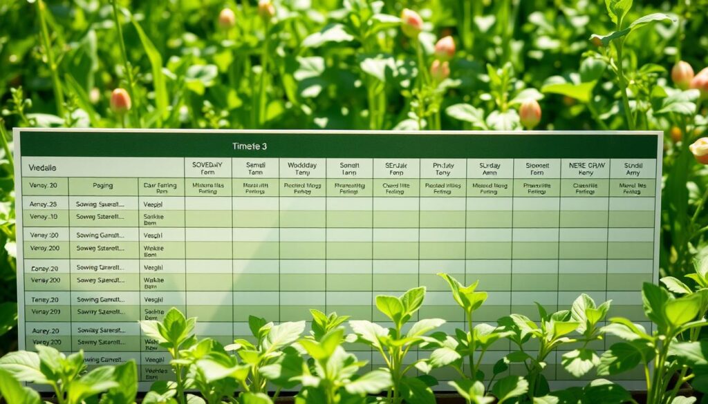 seed timing chart