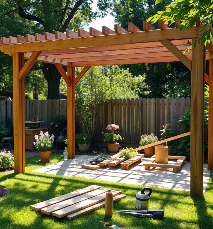 Building a Wooden Arbor for Your Backyard